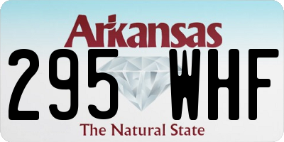 AR license plate 295WHF