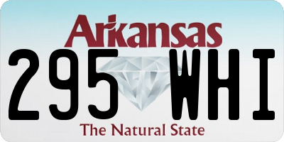 AR license plate 295WHI