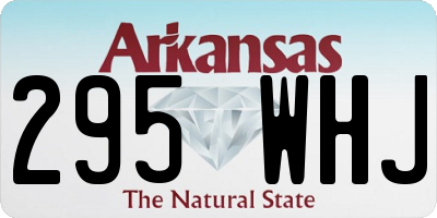 AR license plate 295WHJ