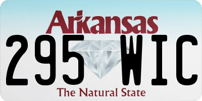 AR license plate 295WIC
