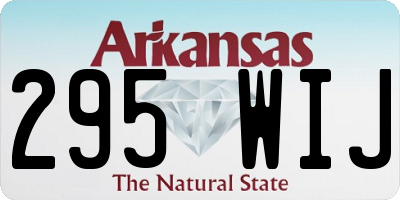 AR license plate 295WIJ