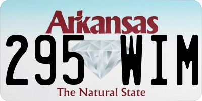 AR license plate 295WIM