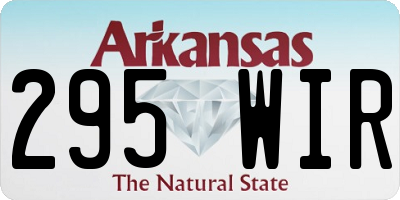 AR license plate 295WIR