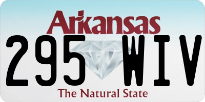AR license plate 295WIV