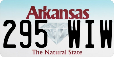 AR license plate 295WIW