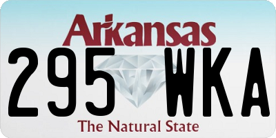 AR license plate 295WKA