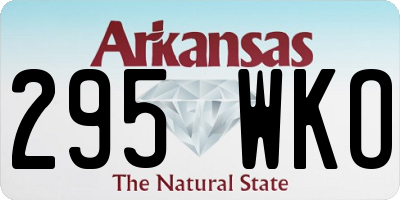 AR license plate 295WKO