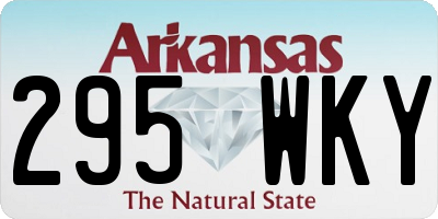 AR license plate 295WKY