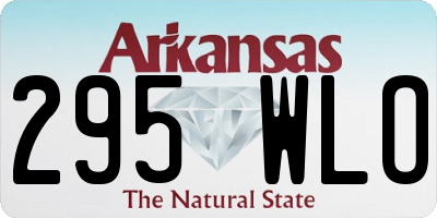 AR license plate 295WLO