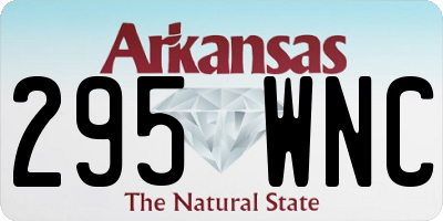AR license plate 295WNC