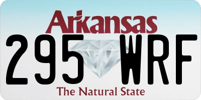 AR license plate 295WRF