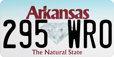 AR license plate 295WRO