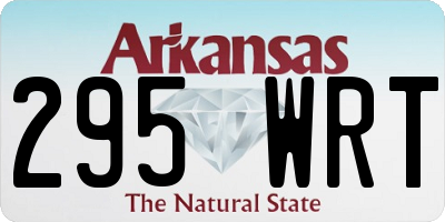 AR license plate 295WRT