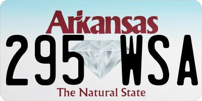 AR license plate 295WSA
