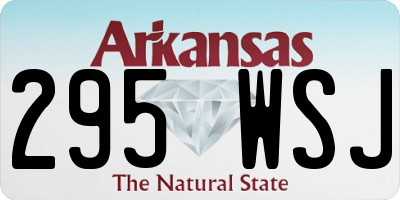 AR license plate 295WSJ