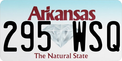 AR license plate 295WSQ