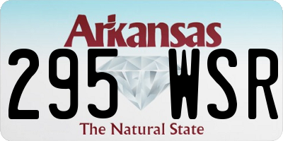 AR license plate 295WSR