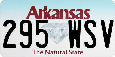 AR license plate 295WSV