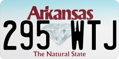 AR license plate 295WTJ