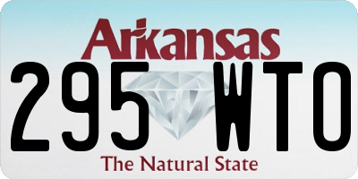 AR license plate 295WTO