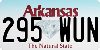 AR license plate 295WUN
