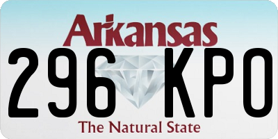 AR license plate 296KPO