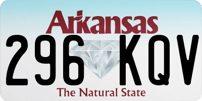 AR license plate 296KQV
