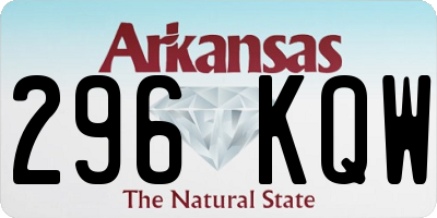AR license plate 296KQW