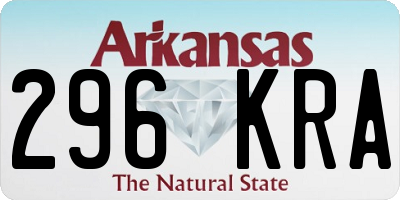 AR license plate 296KRA
