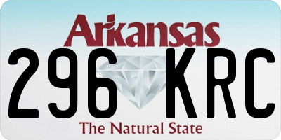 AR license plate 296KRC