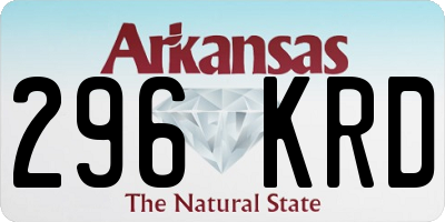 AR license plate 296KRD