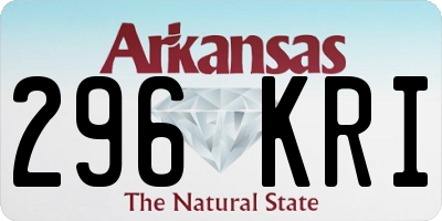 AR license plate 296KRI