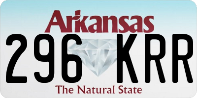 AR license plate 296KRR