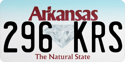 AR license plate 296KRS