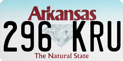 AR license plate 296KRU