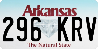 AR license plate 296KRV