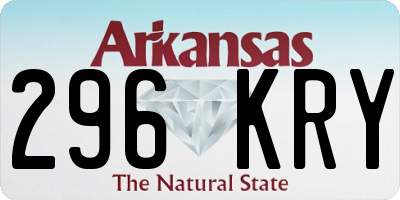 AR license plate 296KRY