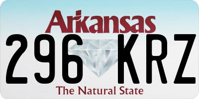 AR license plate 296KRZ
