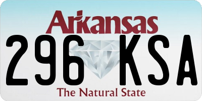 AR license plate 296KSA