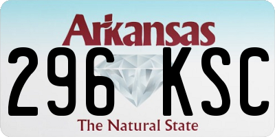 AR license plate 296KSC