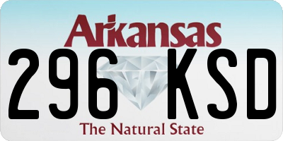 AR license plate 296KSD