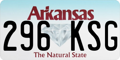 AR license plate 296KSG