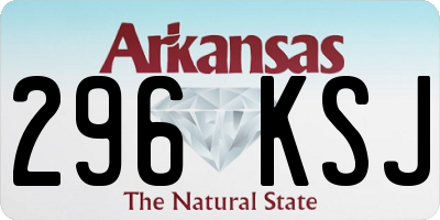 AR license plate 296KSJ