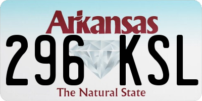 AR license plate 296KSL