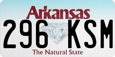 AR license plate 296KSM