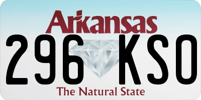 AR license plate 296KSO