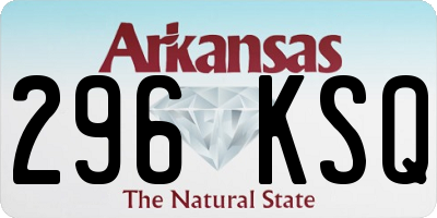AR license plate 296KSQ
