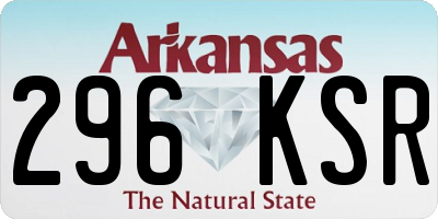 AR license plate 296KSR