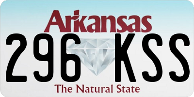 AR license plate 296KSS
