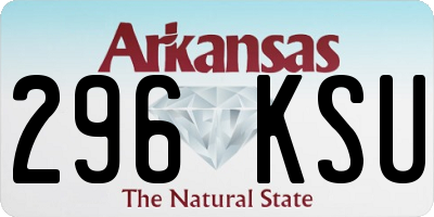 AR license plate 296KSU
